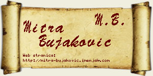 Mitra Bujaković vizit kartica